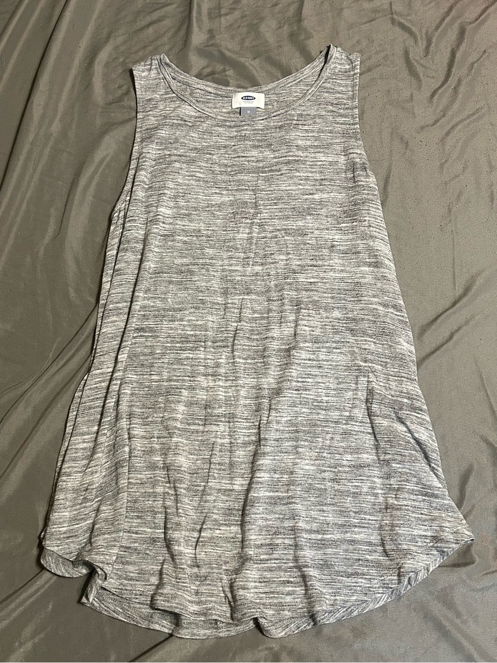 Gray Marled Sleeveless Tank Top